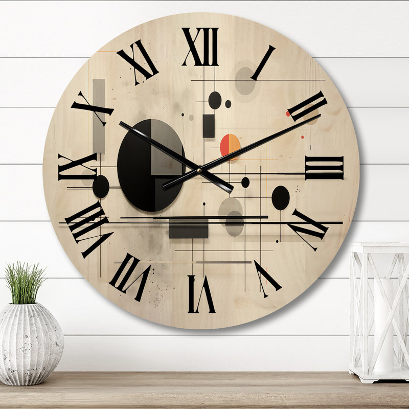 Horloge murale en bois massif Parin, Petit