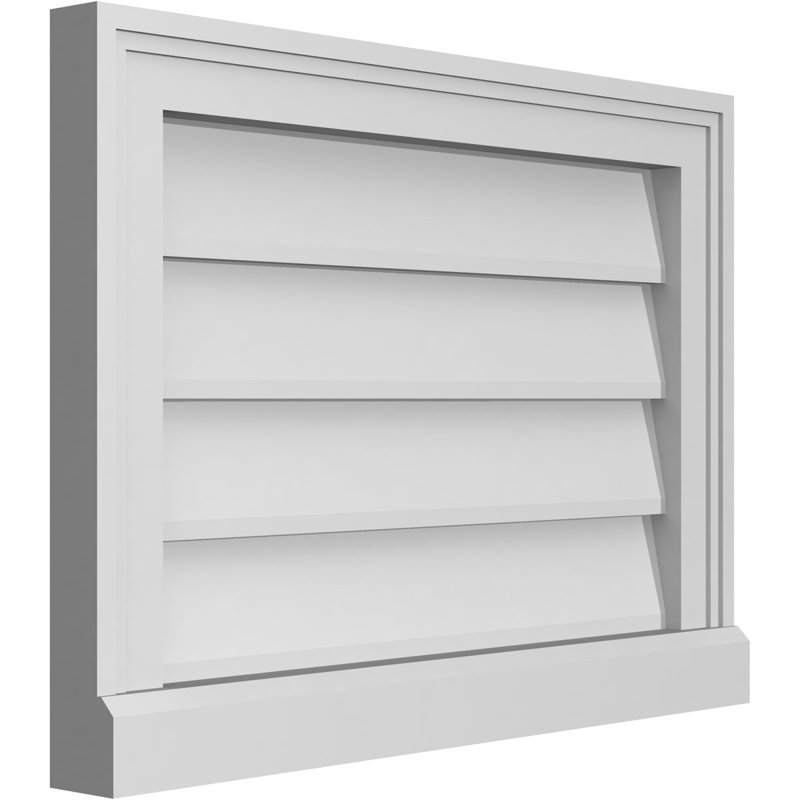 Cadre de seuil Brickmould, brun clair apprêté, H 16 po x l 22 po x P 2 po
