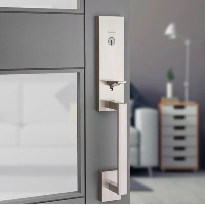 Kwikset Vancouver Exterior Portion Handleset with Single Cylinder Deadbolt (Interior Portion Sold Separately)