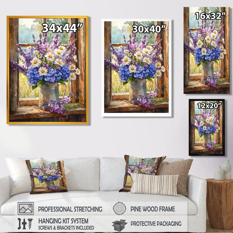 Jaeonna - impression sur toile florale, H 40 po x l 30 po, Impression encadrée flottante, Doré