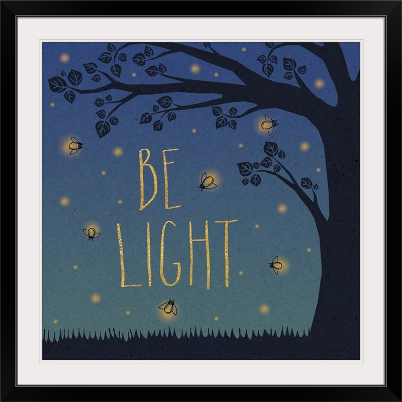 «Twilight Fireflies IV» par Laura Marshall - impression d'art textuel, H 35 po x l 35 po x P 1,5 po, Toile