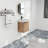 Chilton 18" Wall Mounted Single Bathroom Vanity Set with Ceramic Top without Faucet