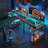 42" W L-Shaped Reversible Gaming Desk with LED Lights and Monitor Stand-1761489317