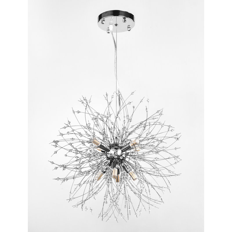 Lustre globe Pavishan, Chrome