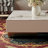 39" Square Modern Metal and Stone Coffee Table with Geometric Legs, Luxury Contemporary Design