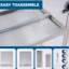 Table de travail commerciale en acier inoxydable de 48 po de largeur avec tablette inférieure et roulettes, 24 po de profondeur, 35,5 po de hauteur, idéale pour les services de restauration à domicile
