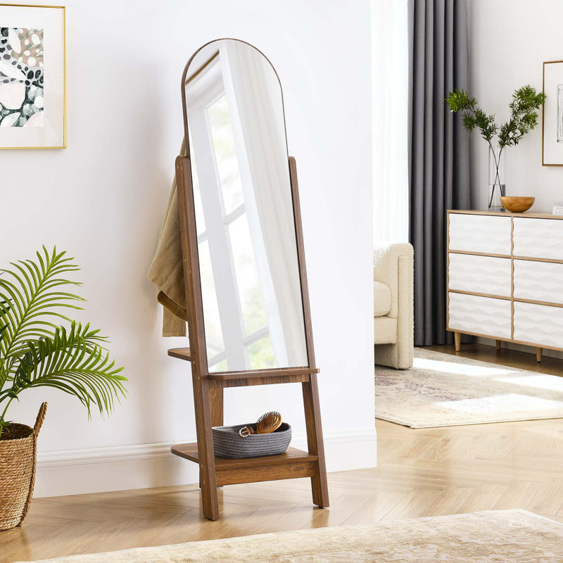 Miroir debout Ascend par Modway, Noyer
