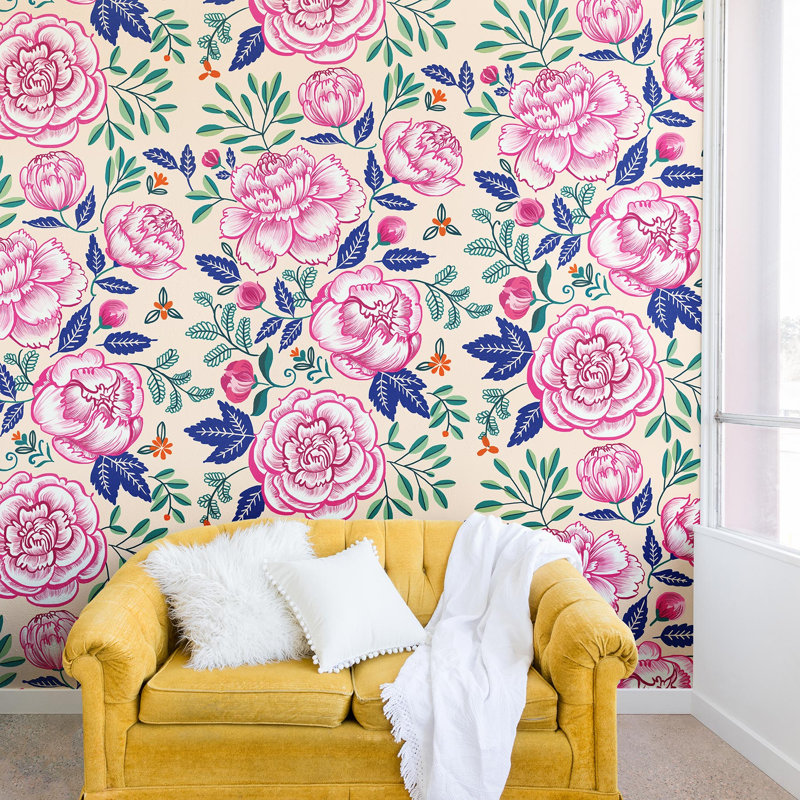 Murale pimlada phuapradit pivoines, L 96 po x l 144 po