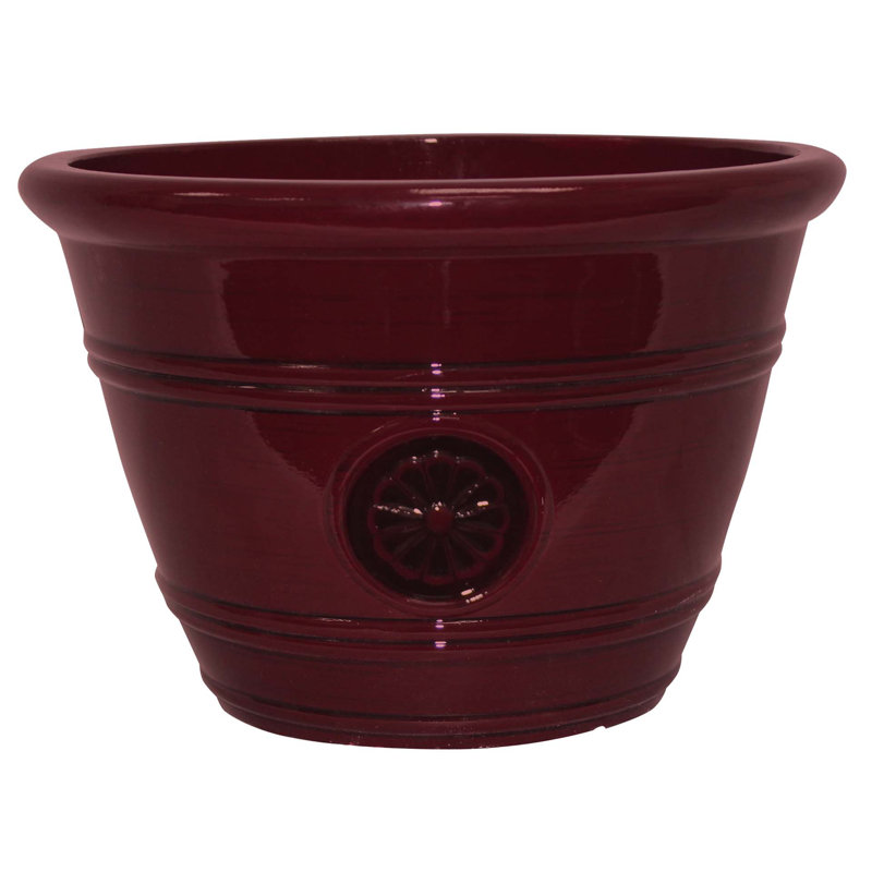 15.25" Modesto Resin Planter (2 Pack), Oxblood