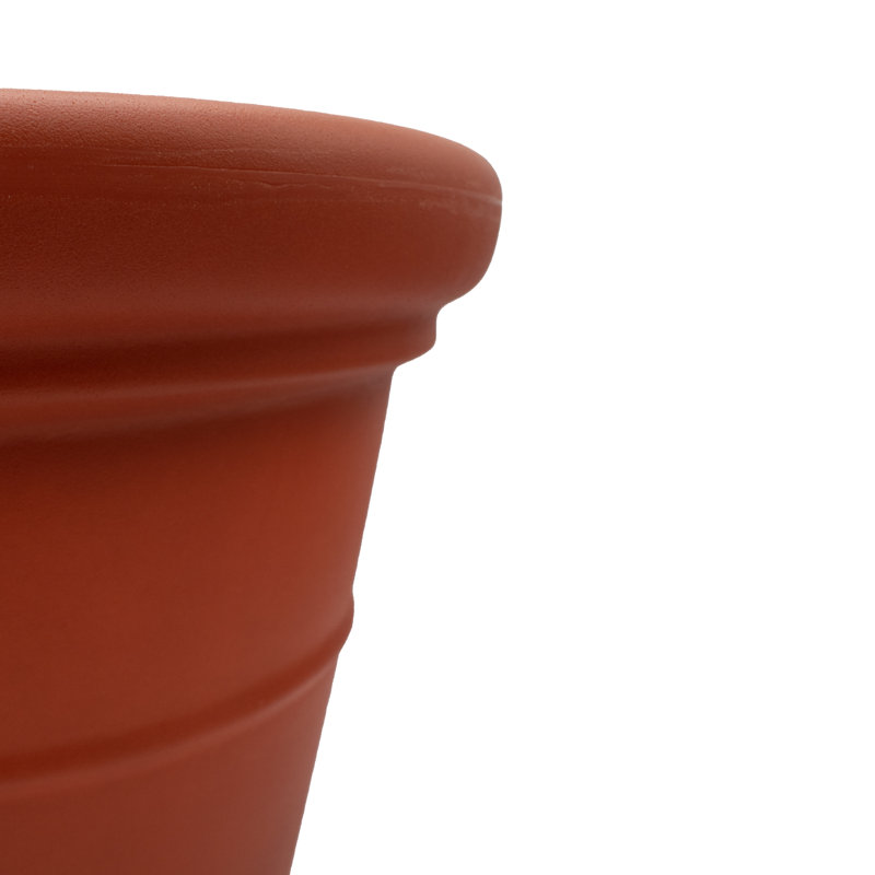 Jardinière ronde Terrazzo - (paquet de 2), H 20 po x l 24 po x P 24 po, Orange