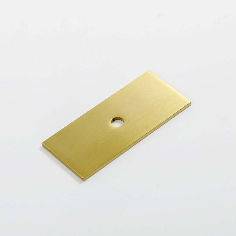 2.25" Modern Brass Rectangular Backplate