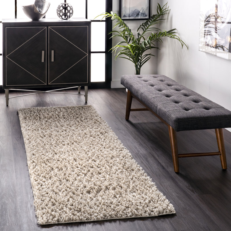 Tapis à poils longs Abbilyn, Tapis de couloir 2 pi 8 po x 8 pi