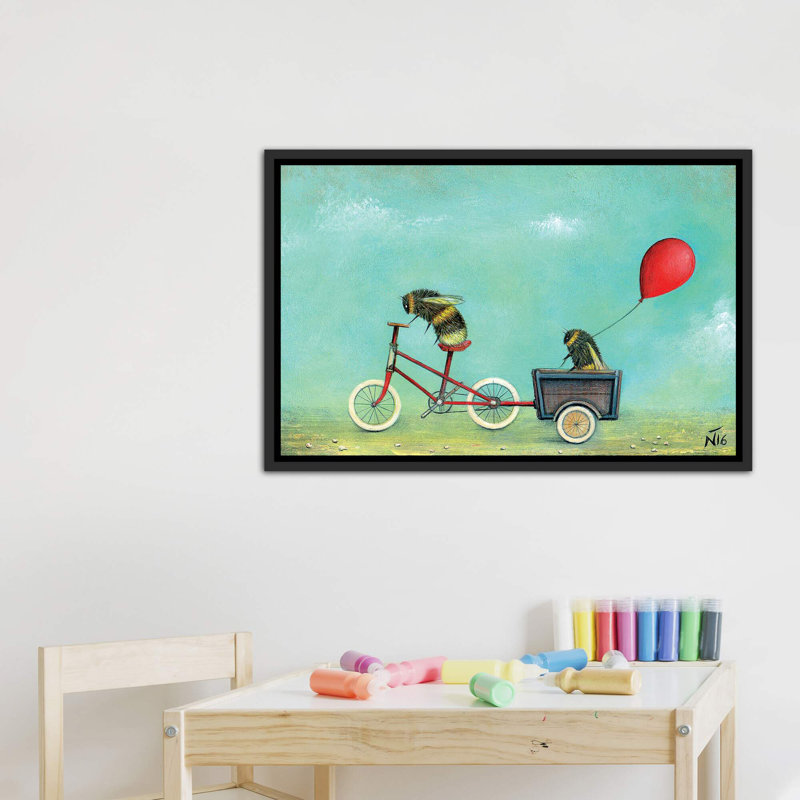 " The Passenger " by Neil Thompson, 26" H x 40" W x 1.5" D, Distressed Black Framed Canvas