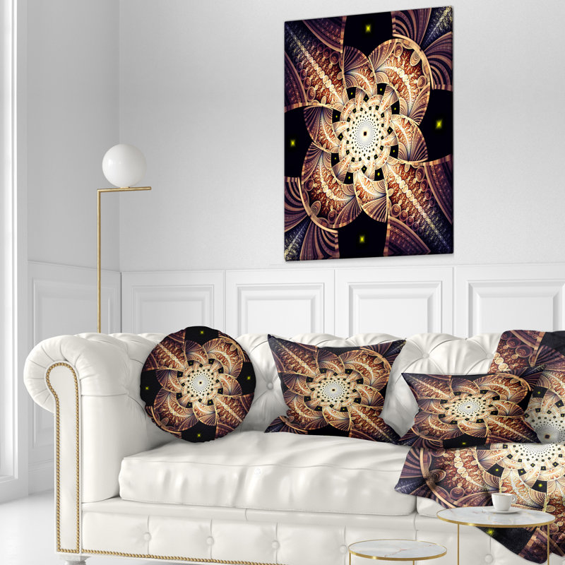 Coussin lombaire en fleur symétrique floral