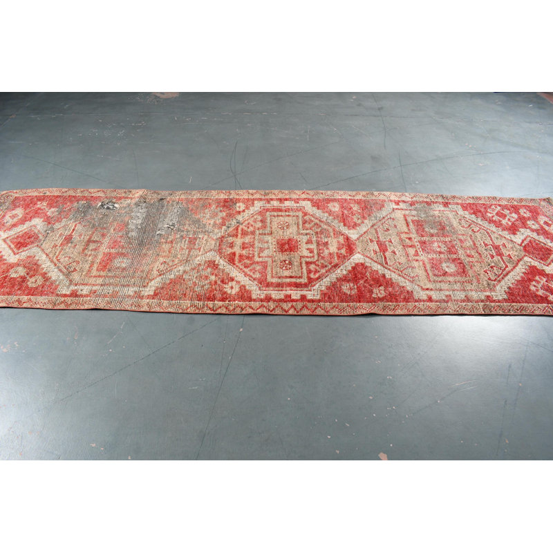 Tapis de couloir beige rétro en laine Anatolian Vintage - Idéal pour les couloirs
