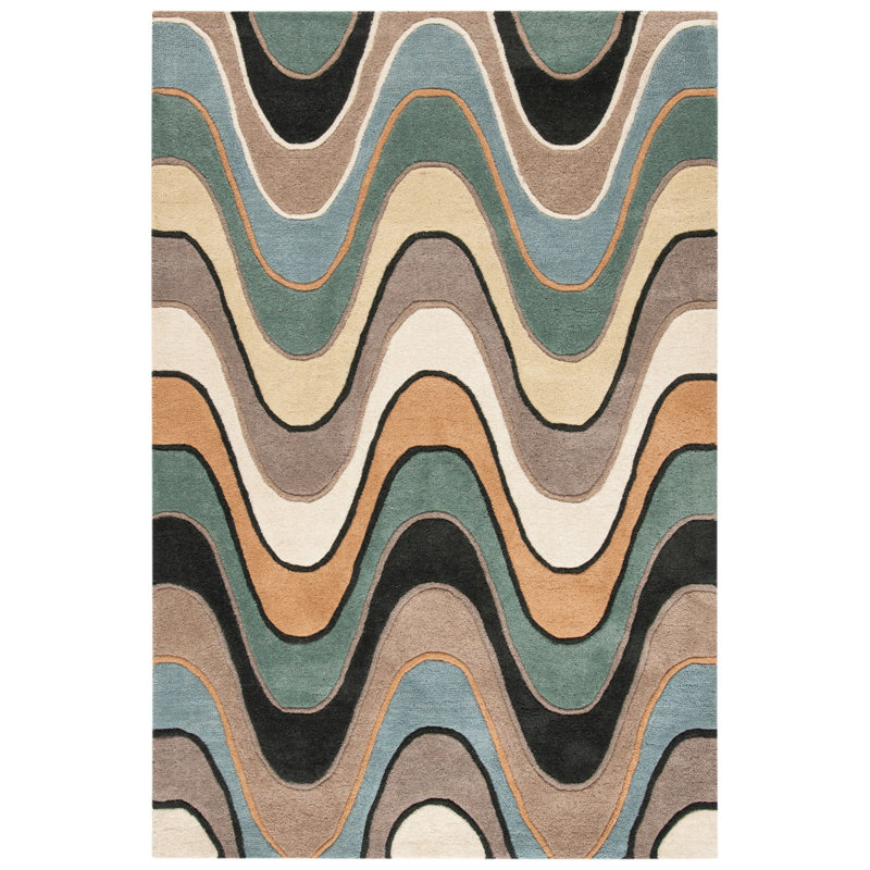 Rania Wool Pile Chevron Rug, Rectangle 5' x 8'