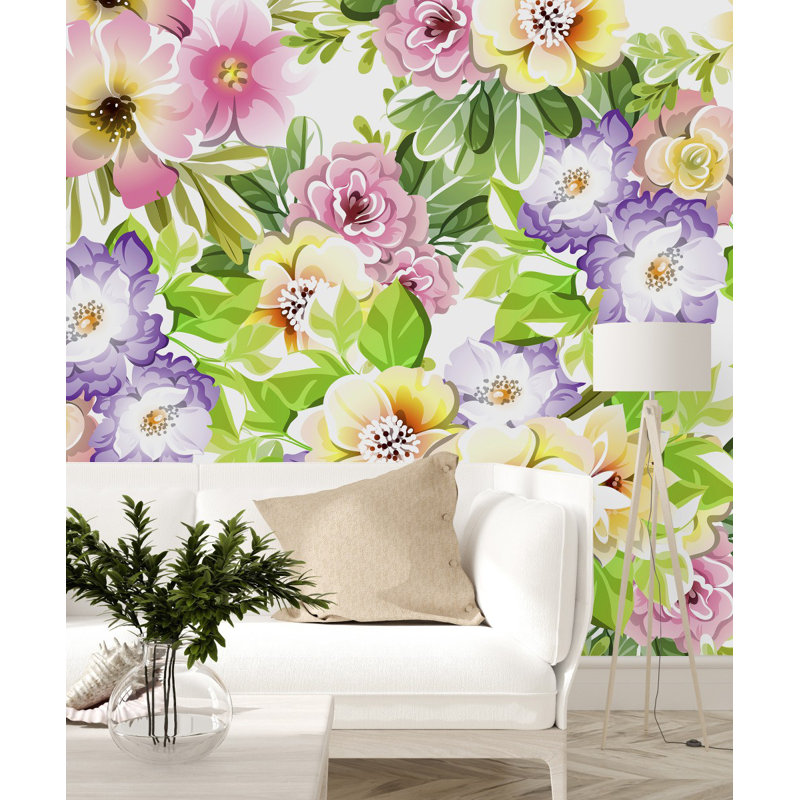 Peel & Stick Wall Mural, 10.42' W x 10.42' L