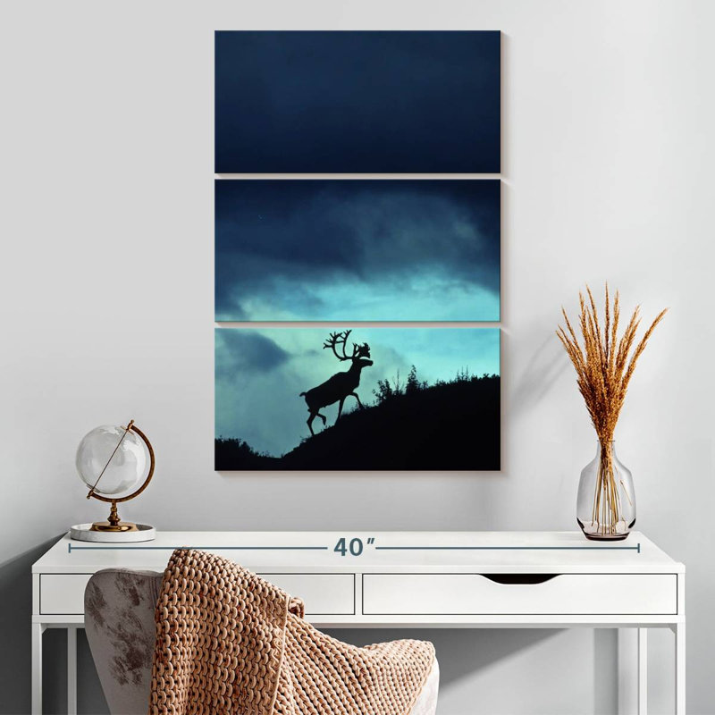 Silhouette de cerf Brampt, H 32 po x l 20 po