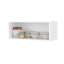 Armoire murale blanche pour le rangement des ustensiles de cuisine - H 12 po x l 30 po x P 12,5 po, panneau de particules, grattoir, contient des épices, des bols et des poches Louche
