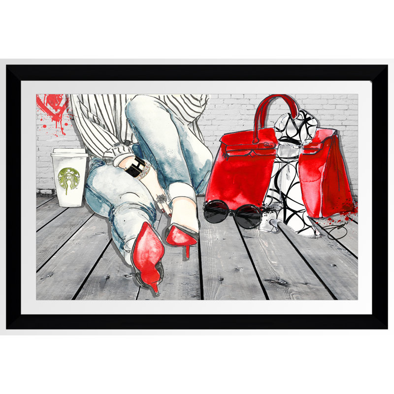 « coffee break », reproduction d’impression encadrée, H 27,5 po x l 39,5 po, H 27,5 po x l 39,5 po x P 0,75 po