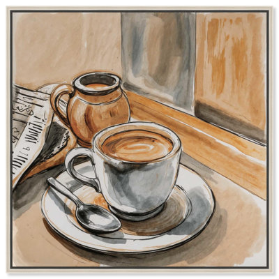 Sunday Coffee Canvas by Art Remedy