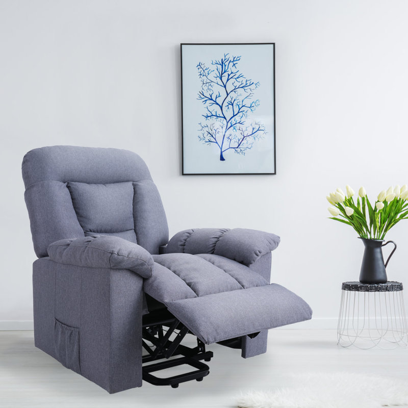 Fauteuil inclinable électrique lève-personne, Mélange de lin gris