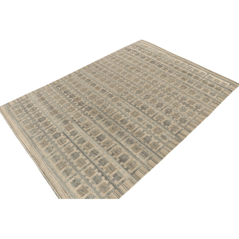 Scandinavian Wool Geometric Area Rug, Rectangle 10' x 14'