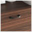 Armoire de bureau pliable en noyer avec tiroirs et tablettes de rangement - Organisateur de bureau à domicile peu encombrant