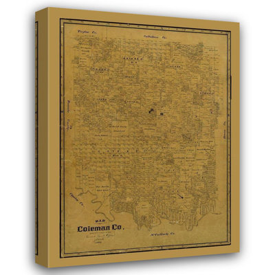Alcott Hill Clark Gallery Wrapped Canvas Art Titled: Coleman County Texas - Clark 1895