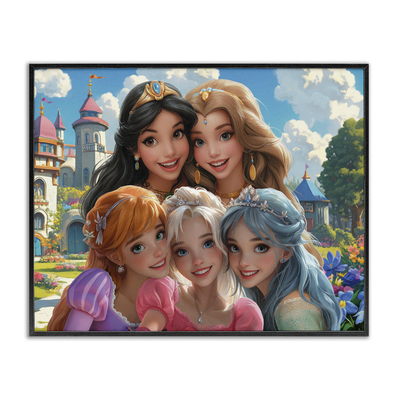 Princess Princess par Castle, estampe numérique de Image World, H 11 po x l 14 po, Giclée encadrée noir minuit