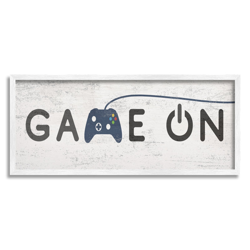 «Game On Video Gamer», expression artistique rétro sur toile par Daphne Polselli, H 13 po x l 30 po x P 1,5 po