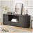 64-Inch Wavy TV Stand, Rounded Sideboard, Storage Cabinet-691580387