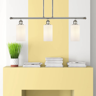 Lustre cylindrique à 3 lumières pour îlot de cuisine Glessite