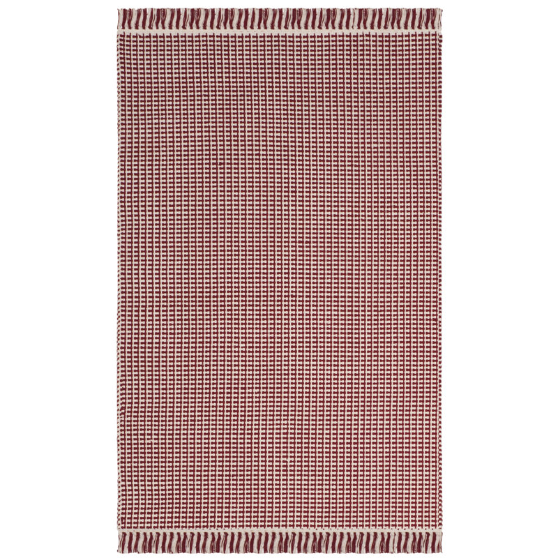 Melaina Hand Woven Cotton Geometric Rug, Rectangle 3' x 5'