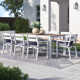 Vivant 82'' Rectangular 8 - Person Outdoor Dining Set with Sunbrella Cushions
