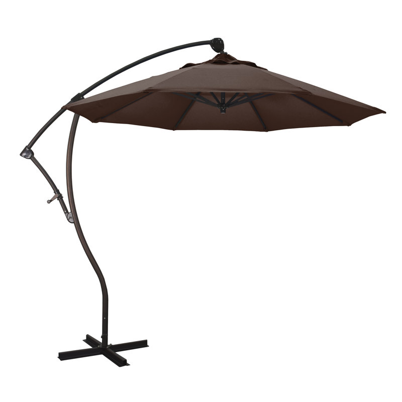 Parasol en porte-à-faux 9' Welwyn, Toile Sunbrella® brun baie