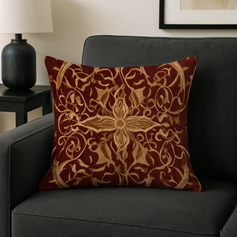 Mythic Labyrinth Indoor And Outdoor Throw Pillow, Square 16"