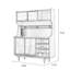 Buffet en bois massif noir