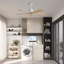 Ventilateur de plafond (sans lumière) avec pales en bois massif naturel - Moteur à courant continu réversible pour la chambre à coucher et le salon-778480478-778480472