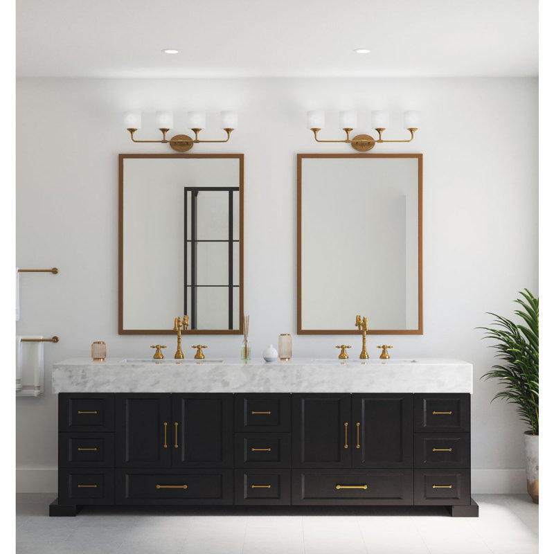 Dawnella 4 - Light Dimmable Vanity Light, Brushed Gold