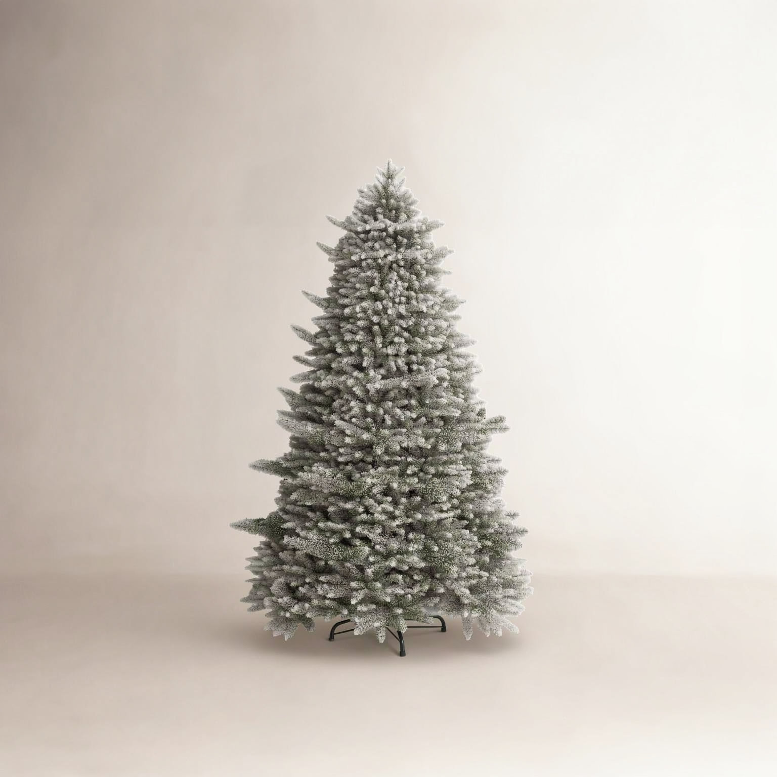 Melisande Pre-Lit Flocked Pine Christmas tree, 9'