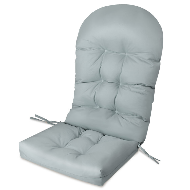 Coussin de siège Adirondack pour patio à haut dossier Latitude Run® 5 po, gris