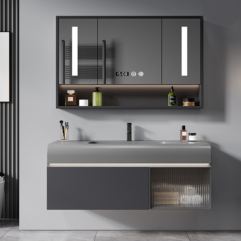 Nordic style stylish grey bathroom cabinet