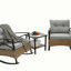 Ensemble de chaises berçantes en rotin 3 pièces-917127917