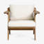 Fauteuil club d'extérieur en bois d'acacia 2 pièces