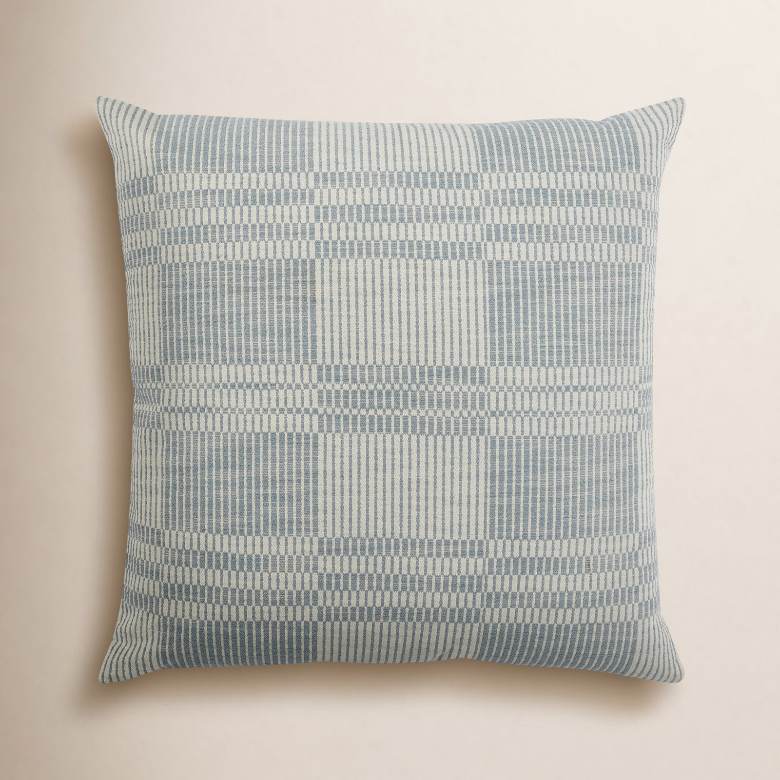 Nieve Plaid Cotton Throw Pillow, Blue