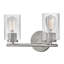 2-Light Bath Vanity Fixture with Clear Ribbed Glass-1941388293