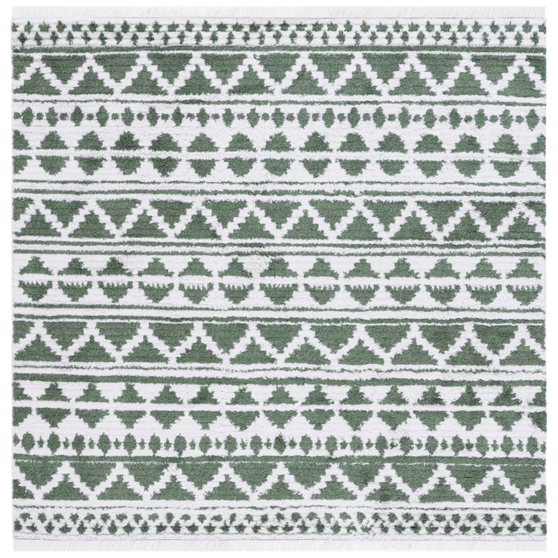 Tapis géométrique Botagoz Performance, Carré 6 pi 4 po