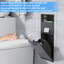 H 8 po x l 26 po x P 5,5 po avec tablette encastrée pour niche de douche, poubelle intégrée en noir