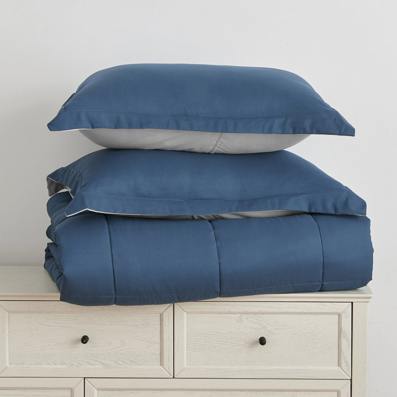 Full Sage and Sand Reversible Down Alternative Comforter Set